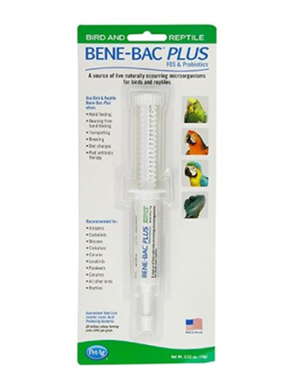 

PetAg Bene-Bac Plus Gel for Birds, 15g