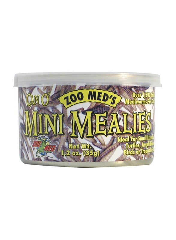 

Zoo Med Can O' Mini Mealies Dry Reptile Food, 1.2oz