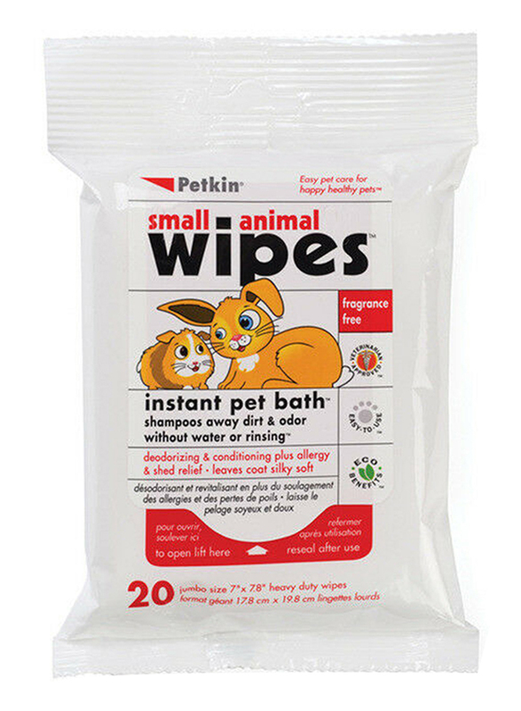 

Petkin Sml Animal Wipes for Cats, Multicolour