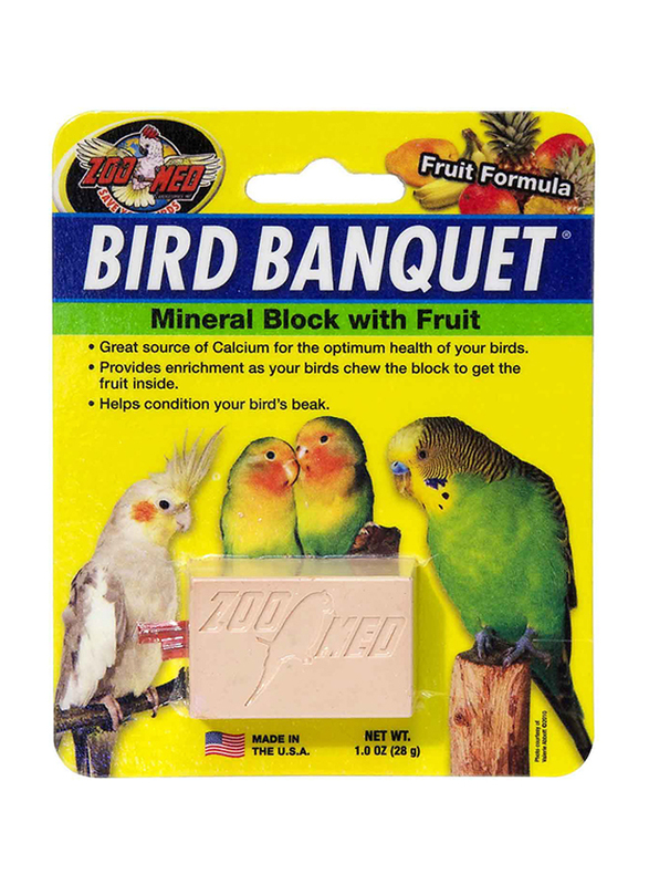 

Zoo Med Bird Banquet Mineral Block with Fruit, 28g