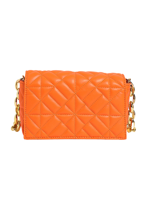 

Couture Labs Couturelabs Amber Quilted Shoulder Bag for Women, Orange