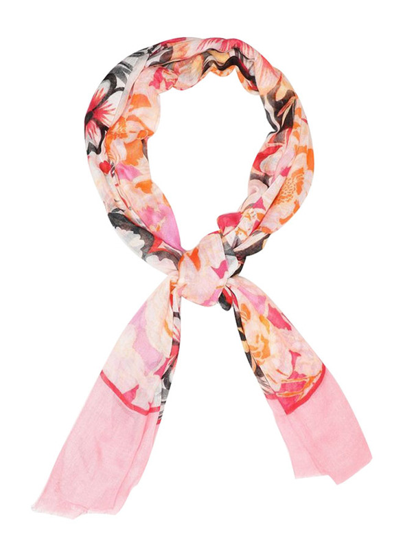 

Couture Labs Indah Hued Floral Silk Blend Scarf for Women, Multicolour