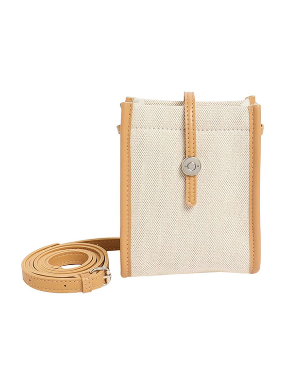 

Couture Labs Loop Fashion Flatter Canvas Sling Bag for Women, Cream/Beige