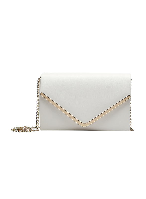 

Couture Labs Couturelabs Vintage Glow Solid Clutch for Women, White