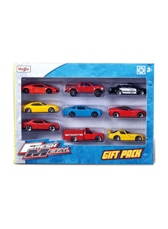 

Maisto Fresh Metal Car Collection Toy, 9 Pieces, Ages 3+