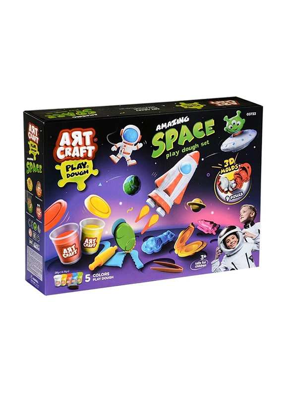 

Dede Art Craft Amazing Space Play Dough Set, 6 Pieces, Ages 3+