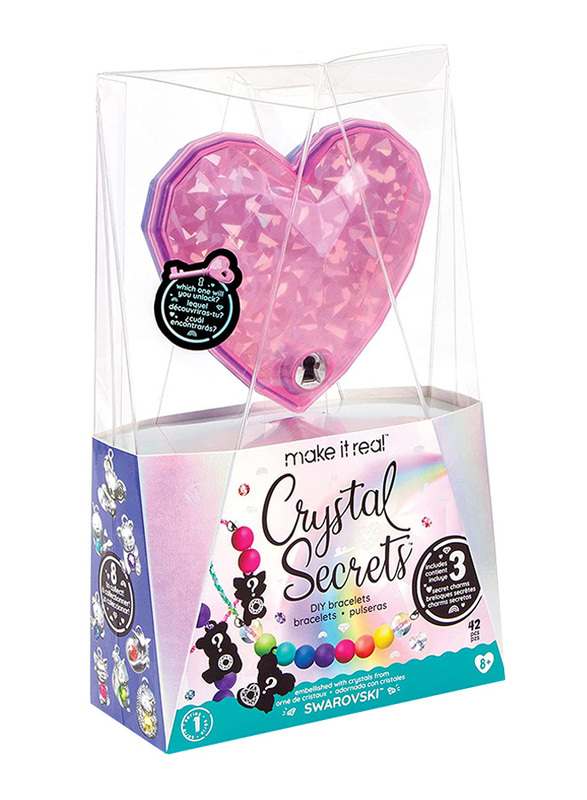 

Make It Real Crystal Secrets DIY Bracelet Kit, 3 Pieces, Ages 8+