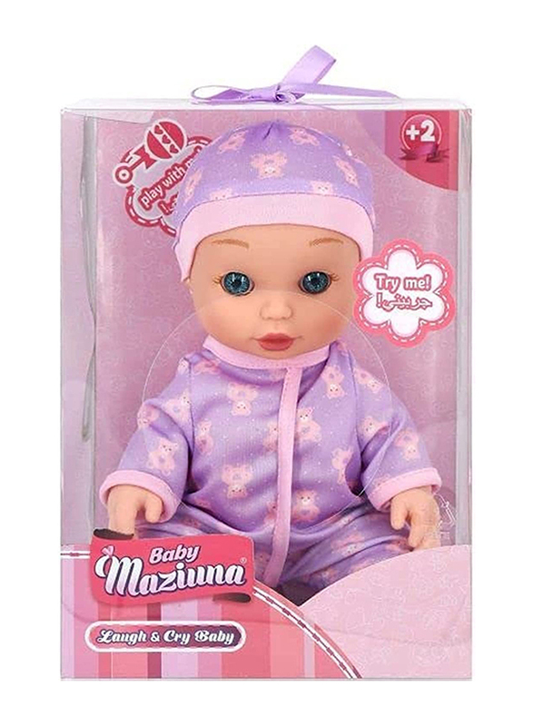 

Baby Maziuna Laugh and Cry Baby Doll, Ages 3+, Multicolour