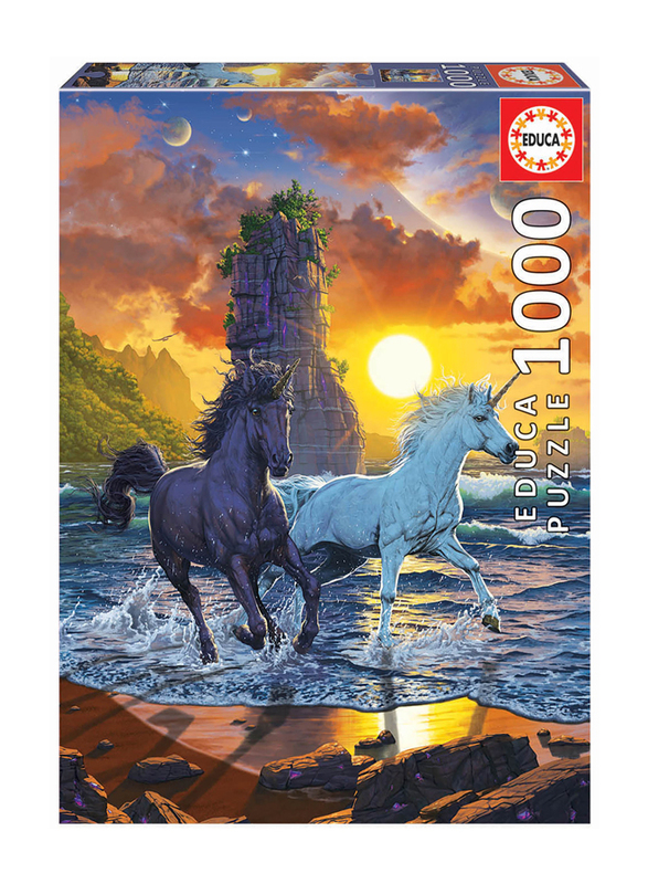 

Educa Puzzles 1000-Piece Unicorns On The Beach Vincent Hie