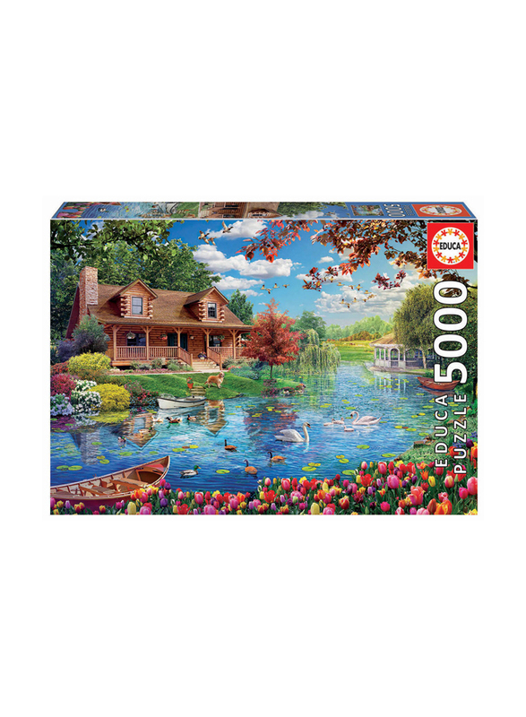 

Educa Puzzles 5000-Piece Little House On The Lake