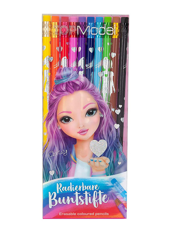 

Top Model Erasable Coloured Pencils, 10-Piece, Multicolour