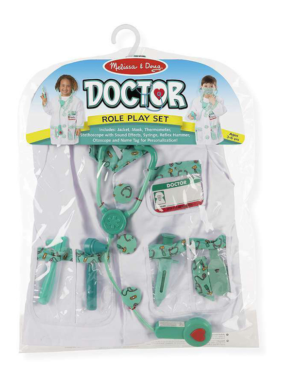 

Melissa & Doug Doctor Role Play Costume 8-Piece, Ages 3 to 6 Years