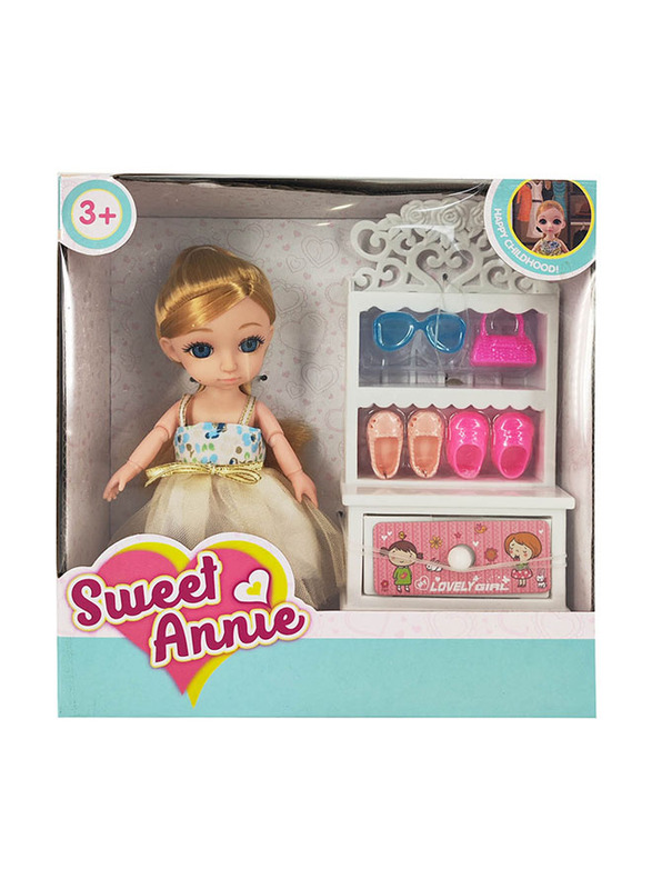 

Sweet Annie 6" Doll Shoe & Fashion Accessories Playset, Ages 3+