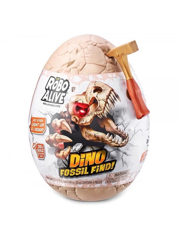 

Zuru Robo Alive Dino Fossil Find Battery Powered Surprise, Ages 5+
