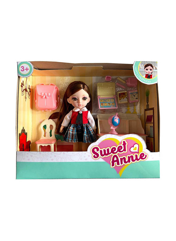 

Sweet Annie 6.5" Doll Study Table Playset, Ages 3+