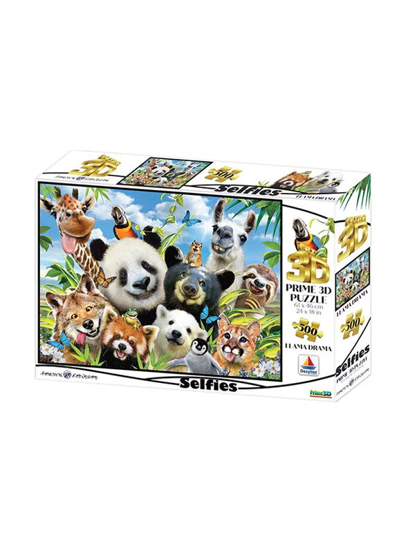 

Prime 3D Puzzles 500-Piece Howard Robinson Llama Drama Selfie 3D Puzzle