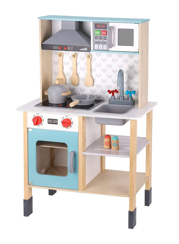 

Tooky Toy Wooden Kitchen Set for Kids, Ages 3+