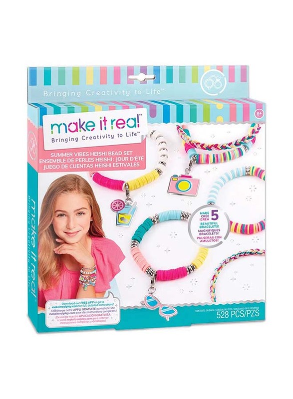 

Make It Real Summer Vibes Heishi Bead Bracelets, 528-Piece, Ages 8+