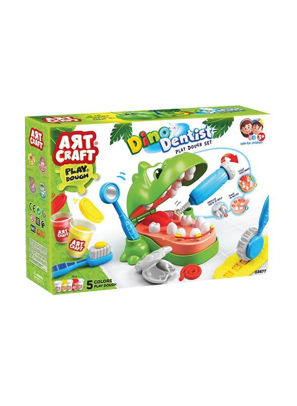 

Dede Art Craft Dinosaur Dentist Play Dough Set, Ages 3+