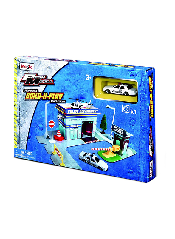 

Maisto Fresh Metal Play Places Build & Play Police Model Toy, Ages 3+