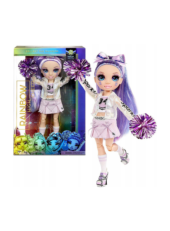 

Rainbow High Junior High Violet Willow 9" Fashion Doll with Accessories, For Ages, 3+ Years