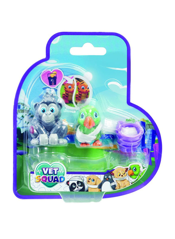 

Vet Squad Animals Baby Chimp & Parrot, Animal Figures, Ages 4+