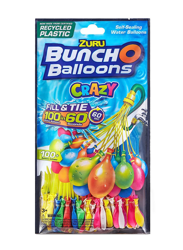 

Bunch O Balloons Rapid Fill Water Balloons, 72 Pieces, Ages 3+, Multicolour