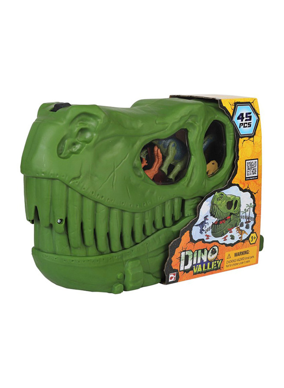 

Chapmei Dino Valley Dino Skull Bucket, 45 Pieces, Ages 3+, Multicolour