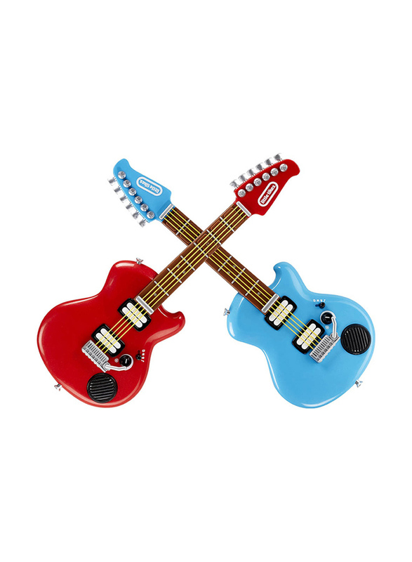 

Little Tikes My Real Jam Twice The Fun Guitar, Two Toy Electric Guitars with Cases and Straps with 4 Play Modes, and Bluetooth Connectivity, 2-Piece,