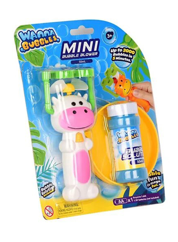 

Wanna Bubble B/O Mini Animal Bubble Fan Blower, Outdoor Playgrounds, Ages 3+