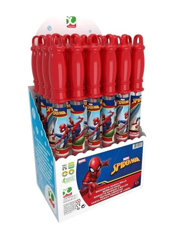 

Dulcop Bubbles Spiderman Bubble Wand Filled with Soap, 120ml, Ages 3+