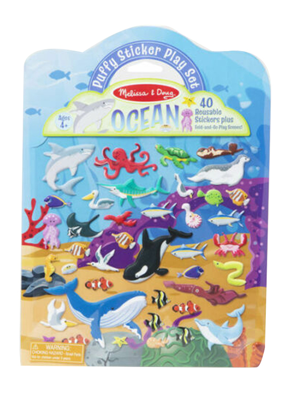 

Melissa & Doug Puffy Sticker Play Set- Ocean, 40-Piece, Ages 4+