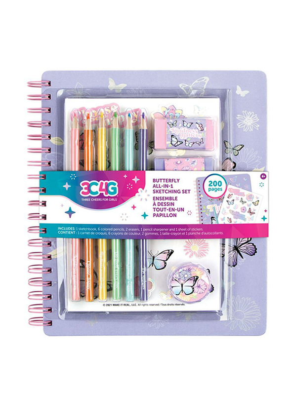 

3C4G Butterfly All-In-1 Sketching Set, Multicolour