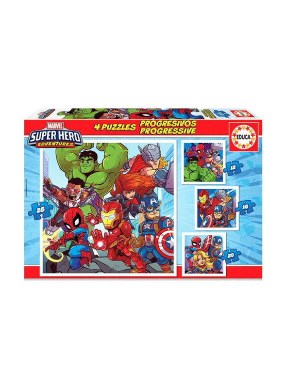 

Educa Puzzles 73-Piece 4 Marvel Superhero Adventures Progressive