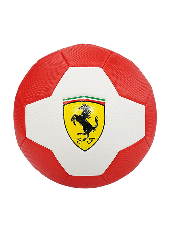 

Mesuca Ferrari Soccer Ball, Size-5, White/Red