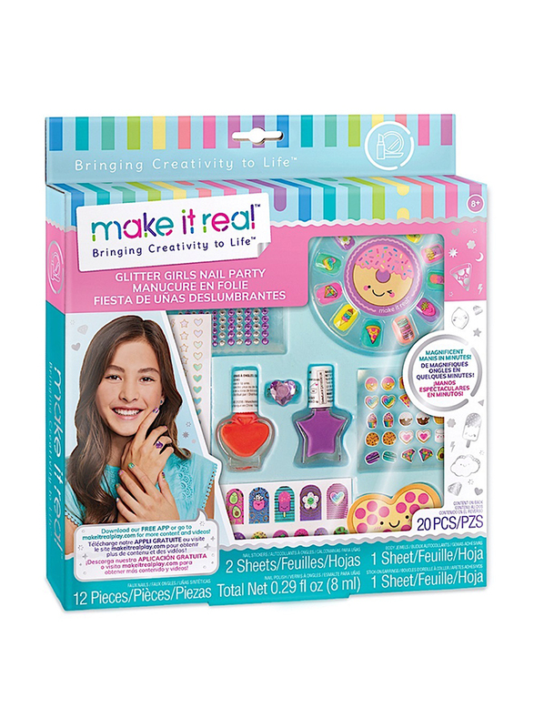 

Make It Real Glitter Girls Nail Party, 20 Pieces, Ages 8+