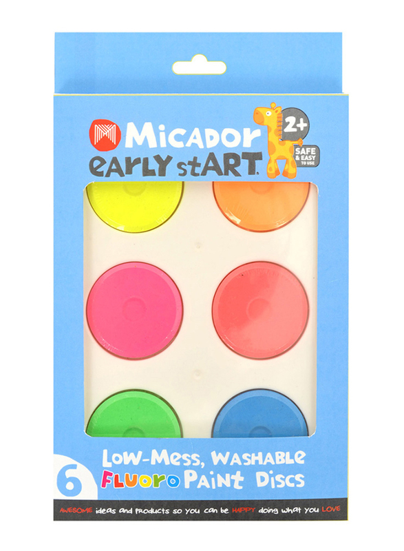 

Micador Early Start Low-Mess Washable Fluoro Paint Discs, Ages 2+