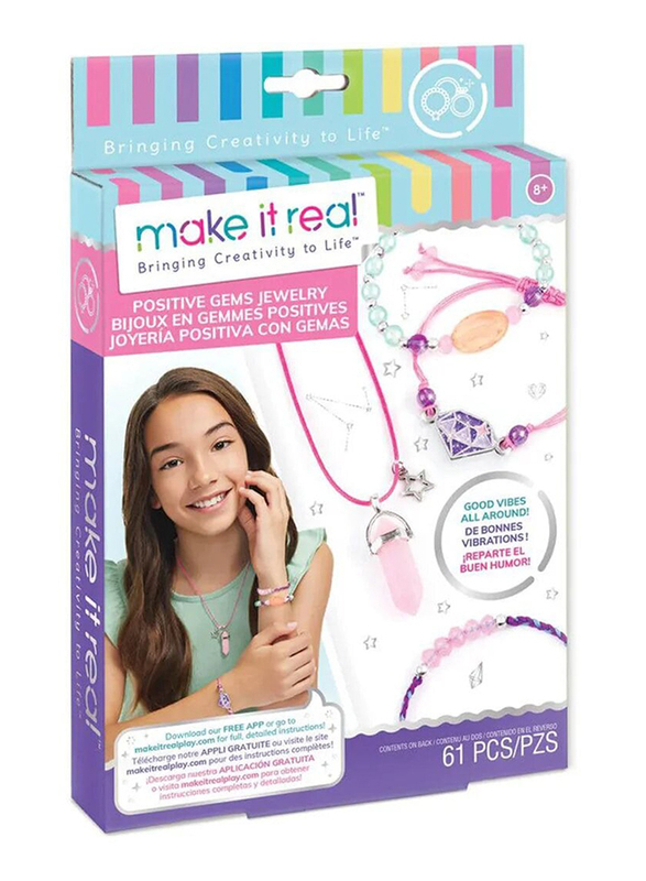 

Make It Real Positive Gems Jewellery, 61 Pieces, Ages 8+