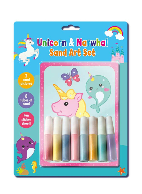 

Alligator Books Unicorns Activity Book and Narwhal Sand Art, 8 Pieces, Ages 3+