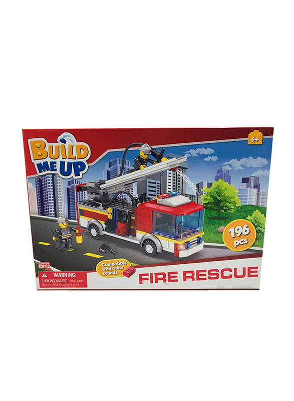 

Build Me Up Blocks Fire Engine Playset, 196-Piece, For Ages 3+