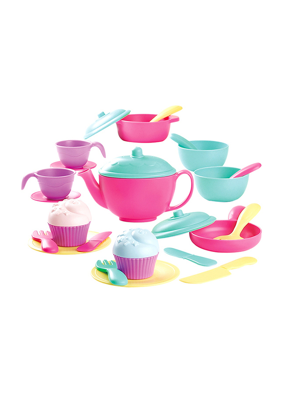 

Playgo Bio-Based Plastic Tea Time & Cookware Set, 24 Pieces, Ages 2+