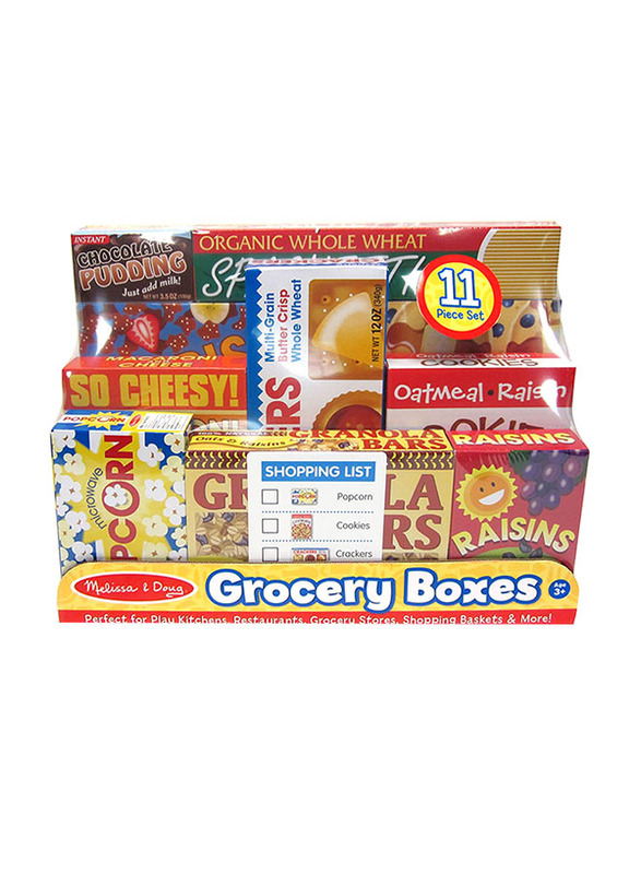 

Melissa & Doug Let's Play House! Grocery Shelf Boxes Set, 11 Pieces, Ages 3+, Multicolour