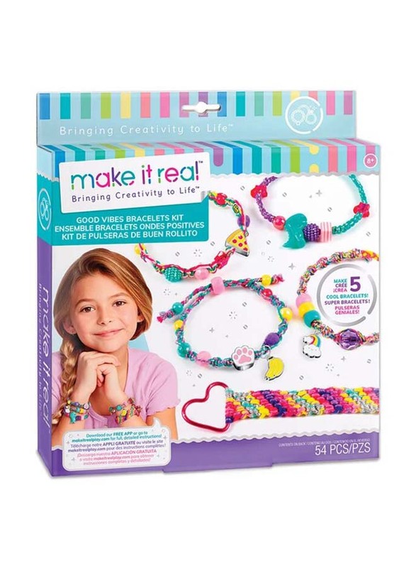 

Make It Real Good Vibes DIY Bracelets, 54-Piece, Ages 8+