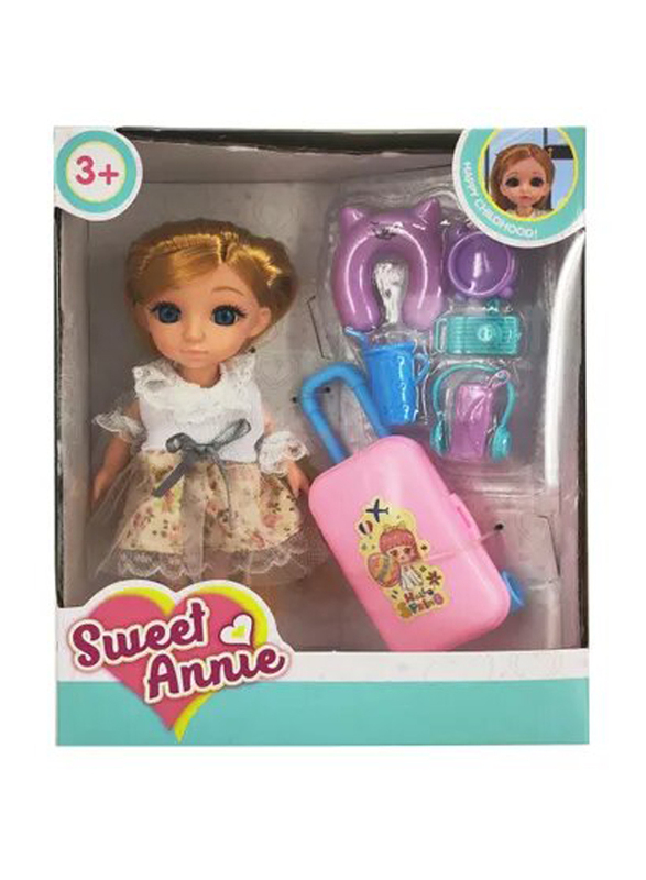 

Sweet Annie 6 Inch Doll with Travel Set, Doll Accessories, Ages 3+