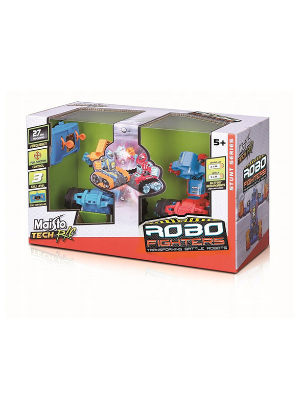 

Maisto Tech R/C Controlled 1:24 Scale Stunt Series Robo Fighters, 2 Pieces, Ages 5+, Red/Blue