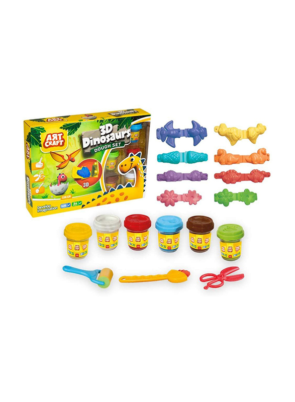 

Dede Toys Art Craft 3D Dinosaurs Dough Set, Ages 3+