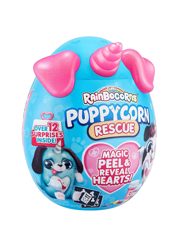 

Rainbocorns Sequin Puppycorn Rescue Surprise S5 Collectible Plush with 12+ Surprises, For Ages, 3+ Years