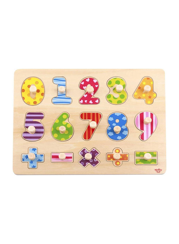 

Tooky Toy Wooden Number Puzzle, 16 Pieces, Ages 3+