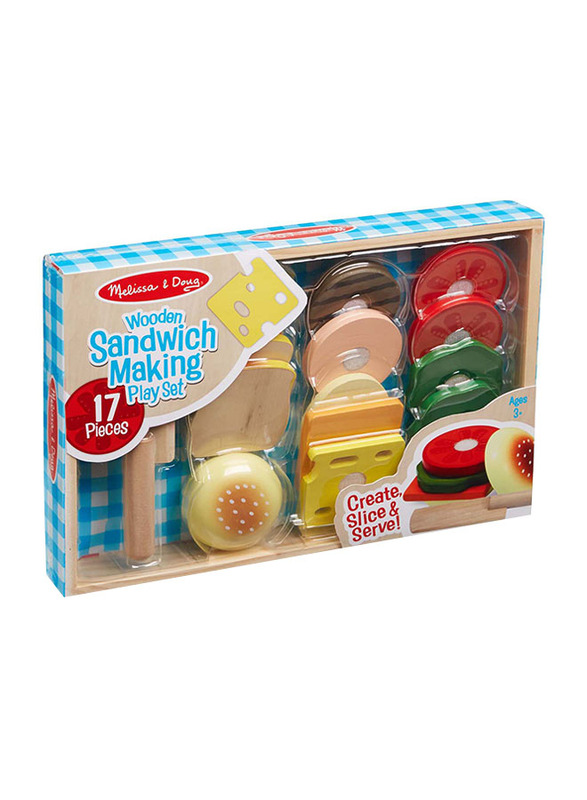 

Melissa & Doug Sandwich Making Set, 17 Pieces, Ages 3+, Multicolour