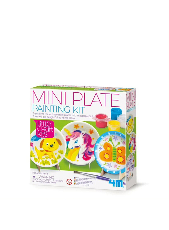 

4M Little Craft Mini Plate Painting Kit, Ages 8+